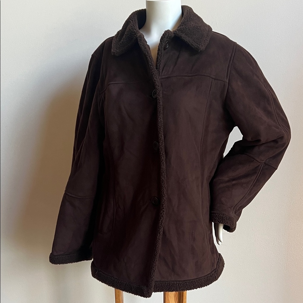 Utex Brown Faux Shearling Coat workwear ranch Dutton style